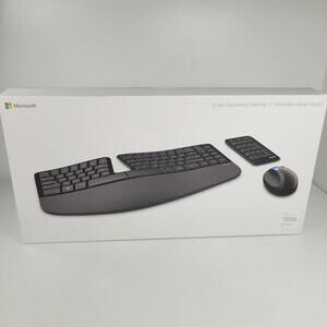 Microsoft Sculpt Ergonomic Desktop Keyboard Mouse & Numeric Pad Set Boxed